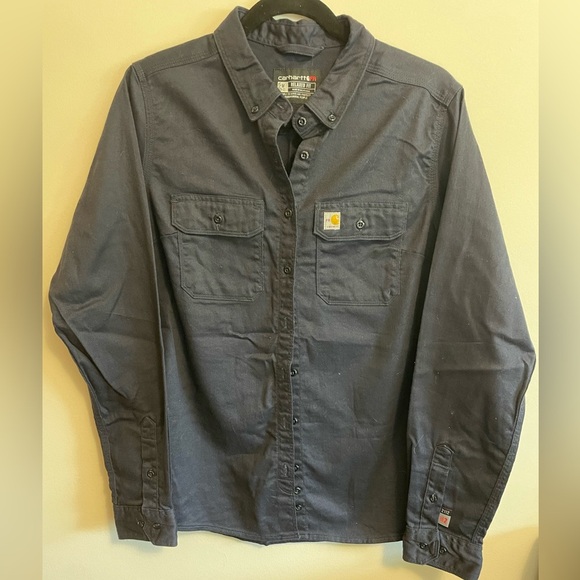CARHARTT-Women's Flame Resistant Relaxed Fit Rugged Flex Twill Shirt - Picture 3 of 7